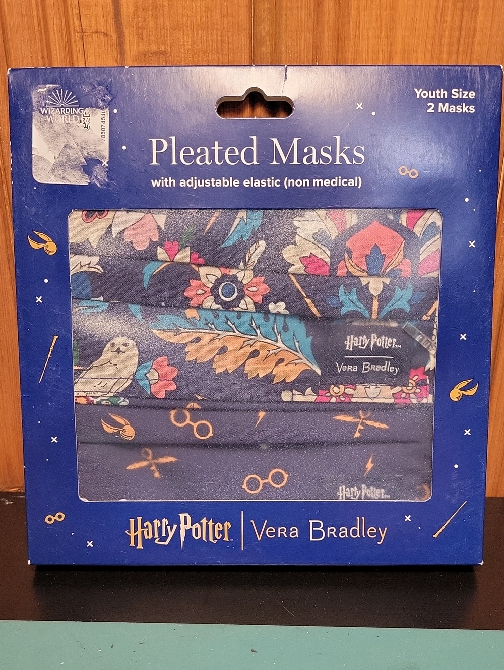 Vera Bradley Navy Youth 2-Pack Face Masks